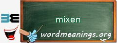 WordMeaning blackboard for mixen